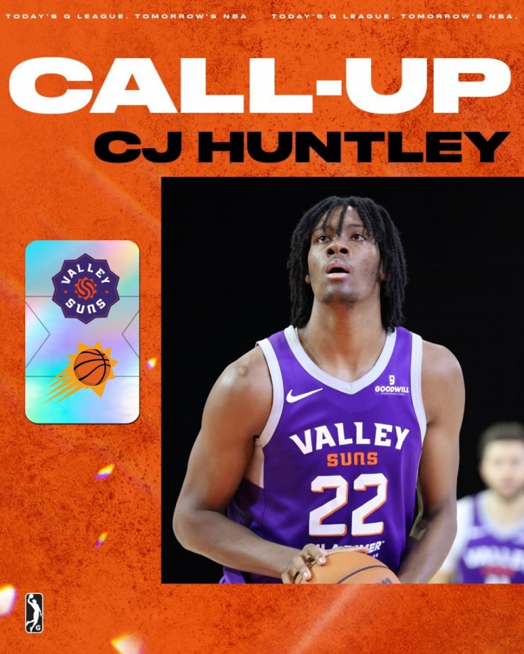 太阳官宣：球队与前锋CJ·亨特利签下​​双向合同